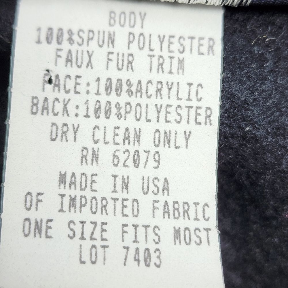 Vintage Honey Leopard Faux Fur Trim Black Cape - Picture 6 of 6